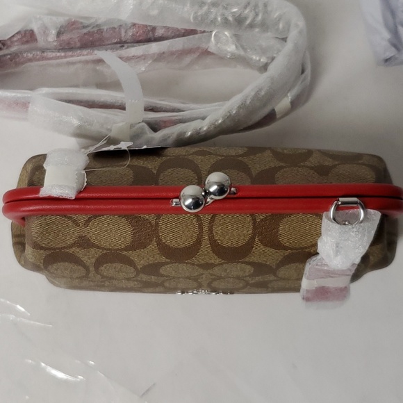 Due to Missing item- Coach CH512 Nora Kisslock Crossbody Signature Canvas - Picture 9 of 16
